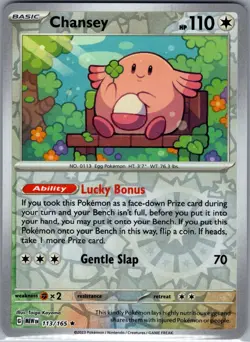Chansey 113/165 Reverse Holo SV: Scarlet & Violet 151 - Pokemon Card - NM - Image 1