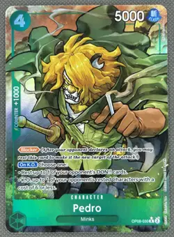 Pedro OP08-030 Parallel Alt Art Two Legends ONE PIECE Card TCG English NM - Image 1
