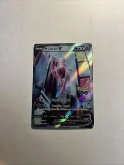Pokemon TCG Mewtwo v Full Art Alternate Art Rare Holo Card 072/078 Pokemon Go - Image 2