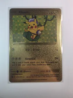 Pikachu 076/073 Brilliant Deduction Gold Foil Pokemon Card - Image 1