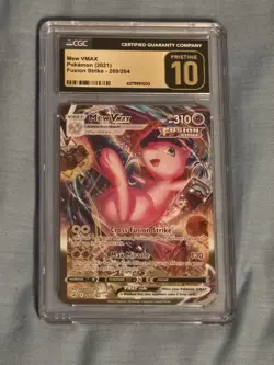 CGC 10 Pristine Mew VMAX 269/203 Alt Art Secret Rare Fusion Strike Pokemon Card - Image 1