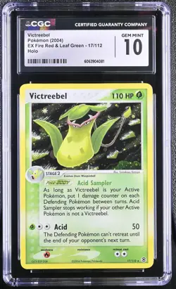 CGC 10 GEM MINT Victreebel EX Fire Red & Leaf Green 17/112 Holo Pokemon Card - Image 1