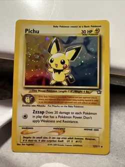 pichu pokemon card holo 12/111 - Image 1
