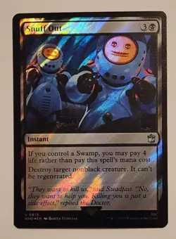 SNUFF OUT Universes Beyond: Doctor Who Commander Magic MTG Foil Card 813 - Image 2