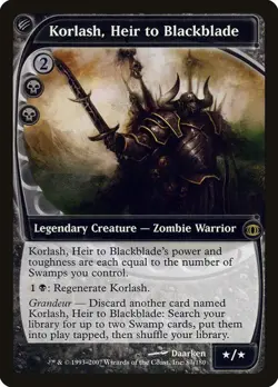 Future Sight MTG Korlash, Heir to Blackblade Magic - Image 1