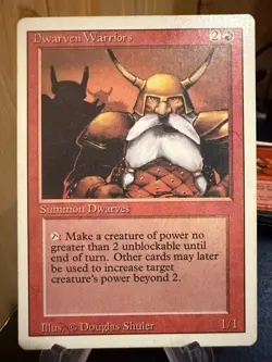 MTG Magic the Gathering Revised Edition Dwarven Warriors - Image 1
