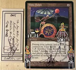 MTG Time Bomb Alter Altered Sketch Art Amy WEBER Magic - Image 1