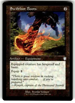 Swiftfoot Boots (Retro Frame) Commander: the Brothers' War Regular MTG - Image 1