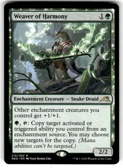 Weaver of Harmony NEO 213 - Kamigawa: Neon Dynasty Rare Magic The Gathering - Image 1