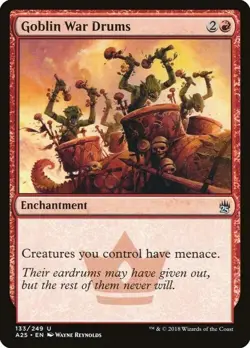 Magic The Gathering MTG GOBLIN WAR DRUMS Masters 25 NM Near Mint - Image 1