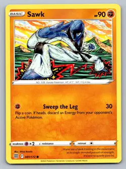 Pokemon TCG Brilliant Stars Sawk #81 - Image 1