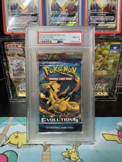 PSA 8 XY Evolutions Charizard 2016 Graded Pack RARE Pokemon - Image 1