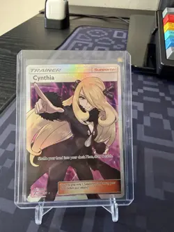 Pokemon TCG Cynthia Trainer 148/156 Sun & Moon Ultra Prism Heavily Played - Image 1