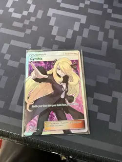 Pokemon TCG Cynthia Trainer 148/156 Sun & Moon Ultra Prism Heavily Played - Image 3