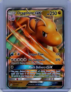 Pokemon SM - Unified Minds #152/236 Dragonite GX Near Mint or Better - Image 1