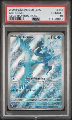 2025 POKEMON JTG EN-JOURNEY TOGETHER ILLUSTRATION RARE #161 ARTICUNO PSA 10 - Image 1