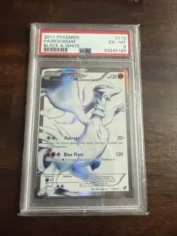 Pokemon 2011 Black White Reshiram Full Art #113 PSA 6 - Image 1