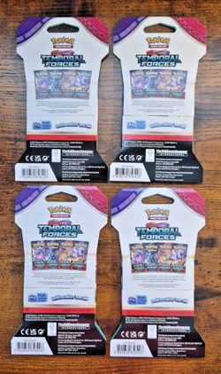 Pokemon Temporal Forces Sleeved Booster Pack LOT of 4 Sealed Packs S&V S122 - Image 2
