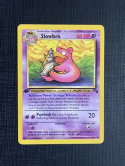 Slowbro 1st Edition Fossil 43/62 WOTC Vintage Pokemon 1999 Original - LP/NM - Image 1