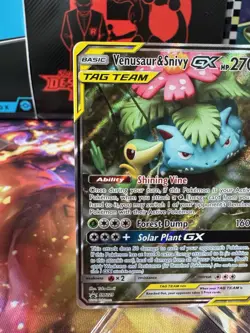 2019 Pokemon Sun Moon Venusaur Snivy GX Black Star Promo BSP #SM229 - Image 4