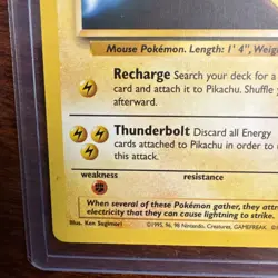 Pikachu Promo #4 Black Star WOTC Pokemon 1999 Kids WB The First Movie MP - Image 4