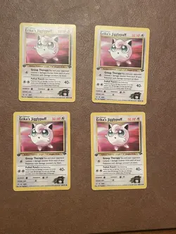 4x Pokemon TCG Erika's Jigglypuff Gym Challenge 69 1st Edition Playset NM - Image 1