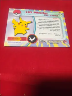 Pokemon TV Animation Topps Chrome Series 1 Pikachu #25 - Image 2