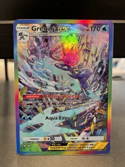 Fan Art Pokemon TCG Pocket Greninja EX Holo SIR | Mega Rising - Image 1