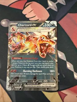 Pokemon TCG Charizard EX Scarlet & Violet 54/91 Ultra Rare Paldean Fates - Image 1