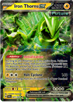NM Pokemon Twilight Masquerade Iron Thorns EX Double Rare 077 - Image 1