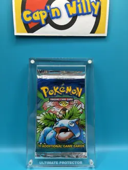 Pokemon Base Set Unlimited Booster Pack Venusaur |WOTC|1999| Sealed & W/ Acrylic - Image 2