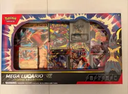 TCG Pokemon Mega Lucario EX Premium Figure Collection - Brand New Factory Sealed - Image 1