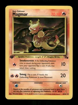 Pokemon Magmar Uncommon Fossil 39/62 LP - Image 1