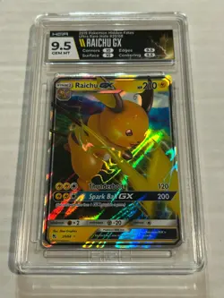 2019 POKEMON HIDDEN FATES RAICHU GX #20/68 ULTRA RARE HOLO HGA 9.5 G2 - Image 1