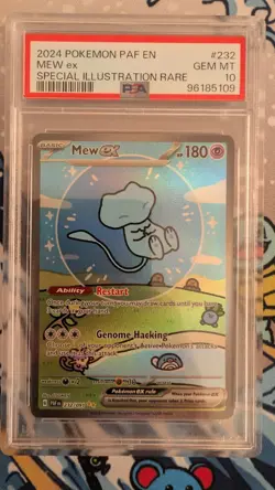 POKEMON PSA Gem Mint 10 Paldean Fates Mew ex 232/091 Special Illustration Rare - Image 1