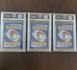 Pokemon 2005 Hidden Forces Suicune, Entei, Raikou Gold Star PSA 9 Gem Mint - Image 2