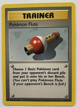 Pokemon Flute 086/102 Base Set Regular NM 1999 WOTC - Image 1