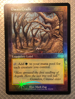 Mtg - Gaea's Cradle - Judge Foil - Urza's Saga - Made in real USPC Facility -EDH - Image 1