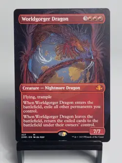 Magic The Gathering - Dominaria Remastered - Worldgorger Dragon - Borderless - Image 1