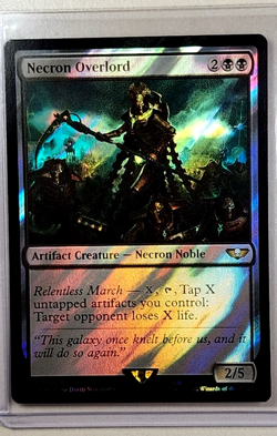2022 MTG Magic the Gathering Warhammer 40000 40k Surge Foil #43 Necron Overlord - Image 1