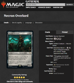 2022 MTG Magic the Gathering Warhammer 40000 40k Surge Foil #43 Necron Overlord - Image 3