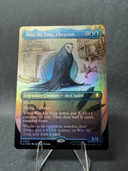 Wan Shi Tong Librarian Borderless FOIL NM - Magic MTG TLA x1 - Image 1