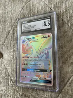 2019 Pokemon Flygon GX Rainbow Rare Holo CGC 8.5 Cosmic Eclipse - Image 1