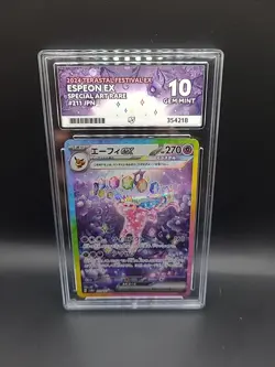 Espeon EX SAR 211/187 SV8a Terastal Festival Japanese Pokemon Ace 10 Gem Mint - Image 1