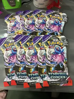 Pokemon TCG Temporal Forces Sleeved Booster Pack Lot of 10! Factory Sealed! - Image 1