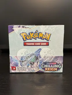 Chilling Reign Booster Box -Pokemon TCG Sword & Shield With Plastic Case 820650818462 - Image 1