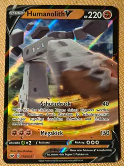 Pokemon TCG Humanolith V 115/202 Deutsch Schwert und Schild Holo NM - Image 1