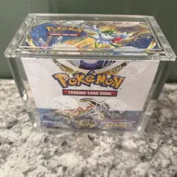 Pokemon TCG Brilliant Stars Booster Box Factory Sealed English W/ Acrylic CASE - Image 2