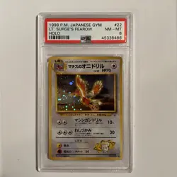 Pokemon Vintage Japanese Holo LT. Surge’s Fearow PSA graded Wotc Slab Rare - Image 1
