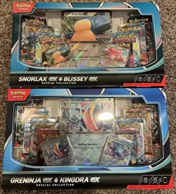 Pokemon TCG Greninja & Kingdra ex Snorlax & Blissey ex Collection Boxes Walmart - Image 1